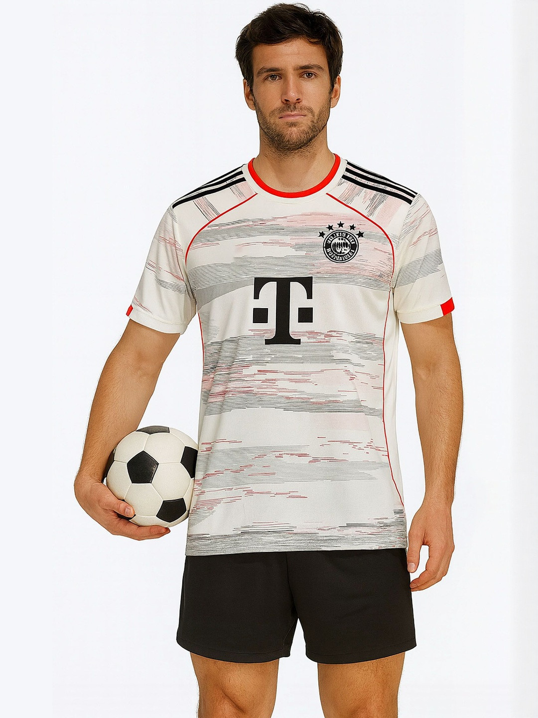 dostitch Men Bayern Munich Thomas Muller Printed Round Neck T-shirt