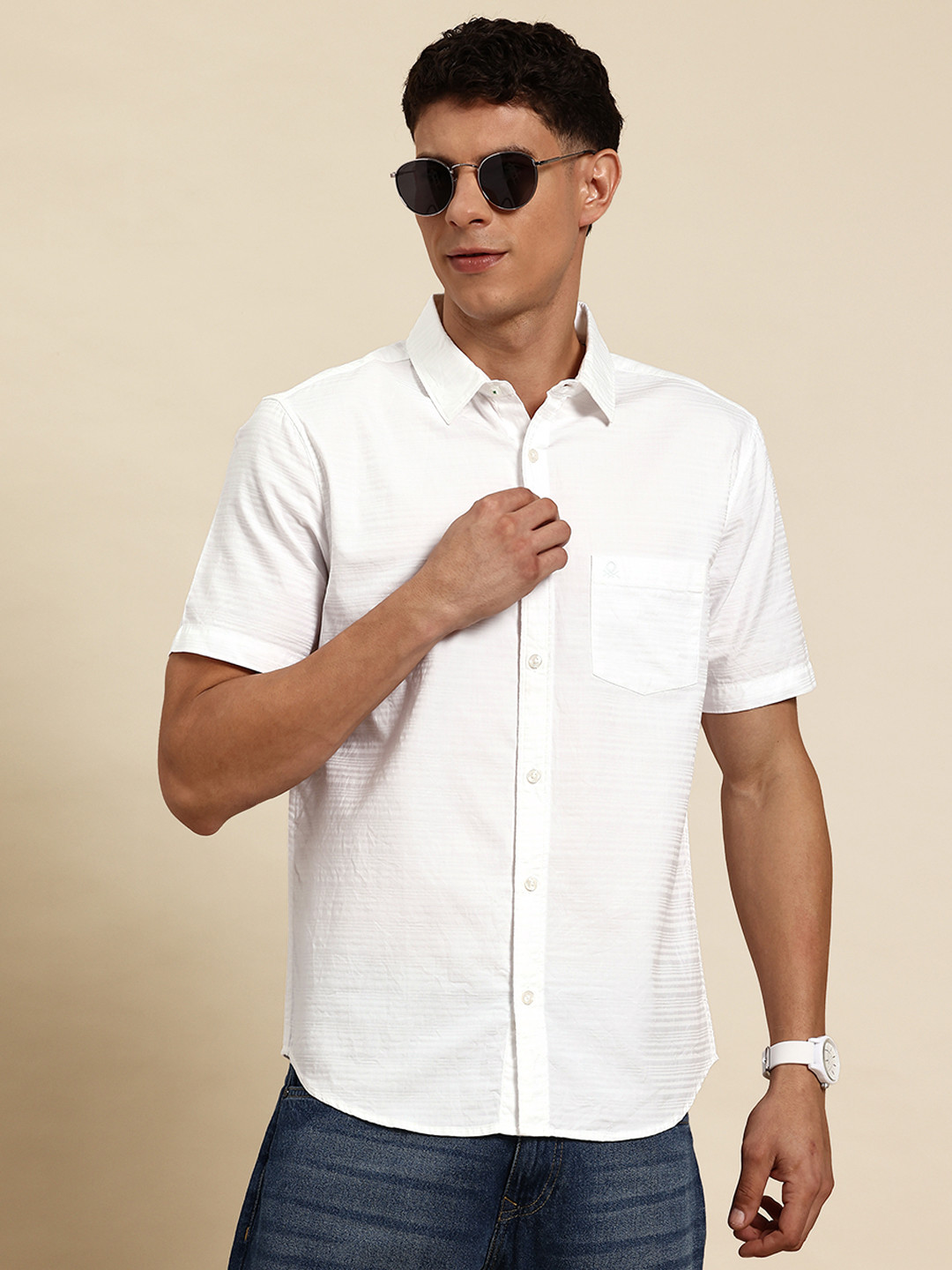 United Colors of Benetton Horizontal Stripes Casual Shirt