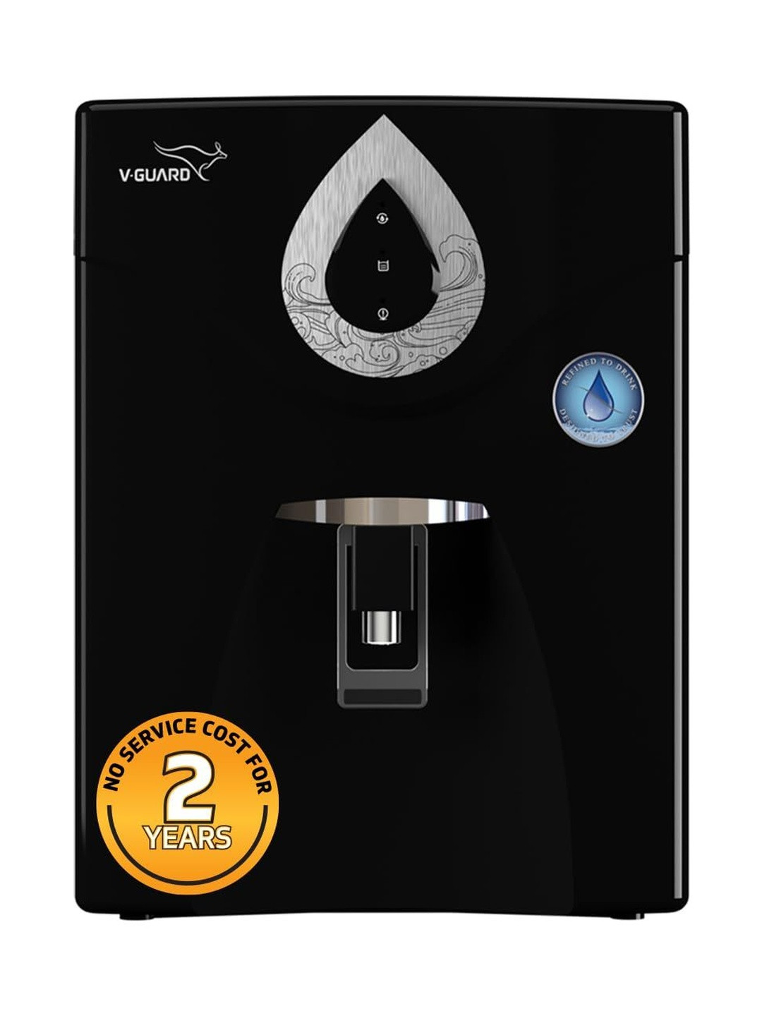 V-Guard Zenora Black 2X RO+UV+UF+MIN Water Purifier 7L