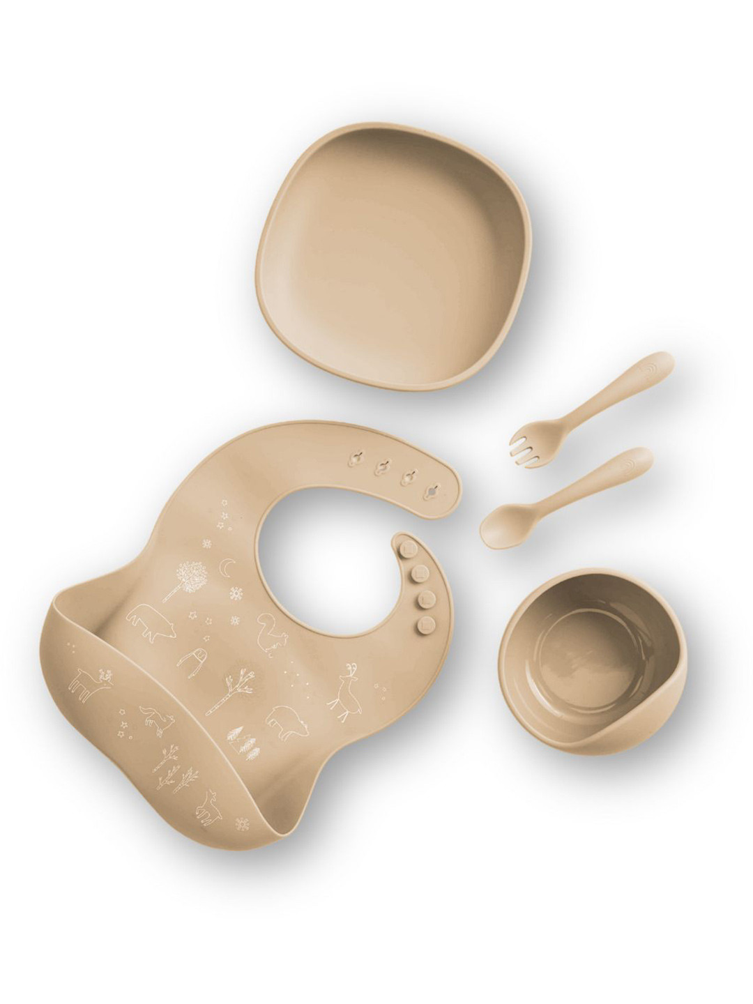 BabyStreet Kids 4- Pcs Dishwasher Safe All-In-One Feeding Set