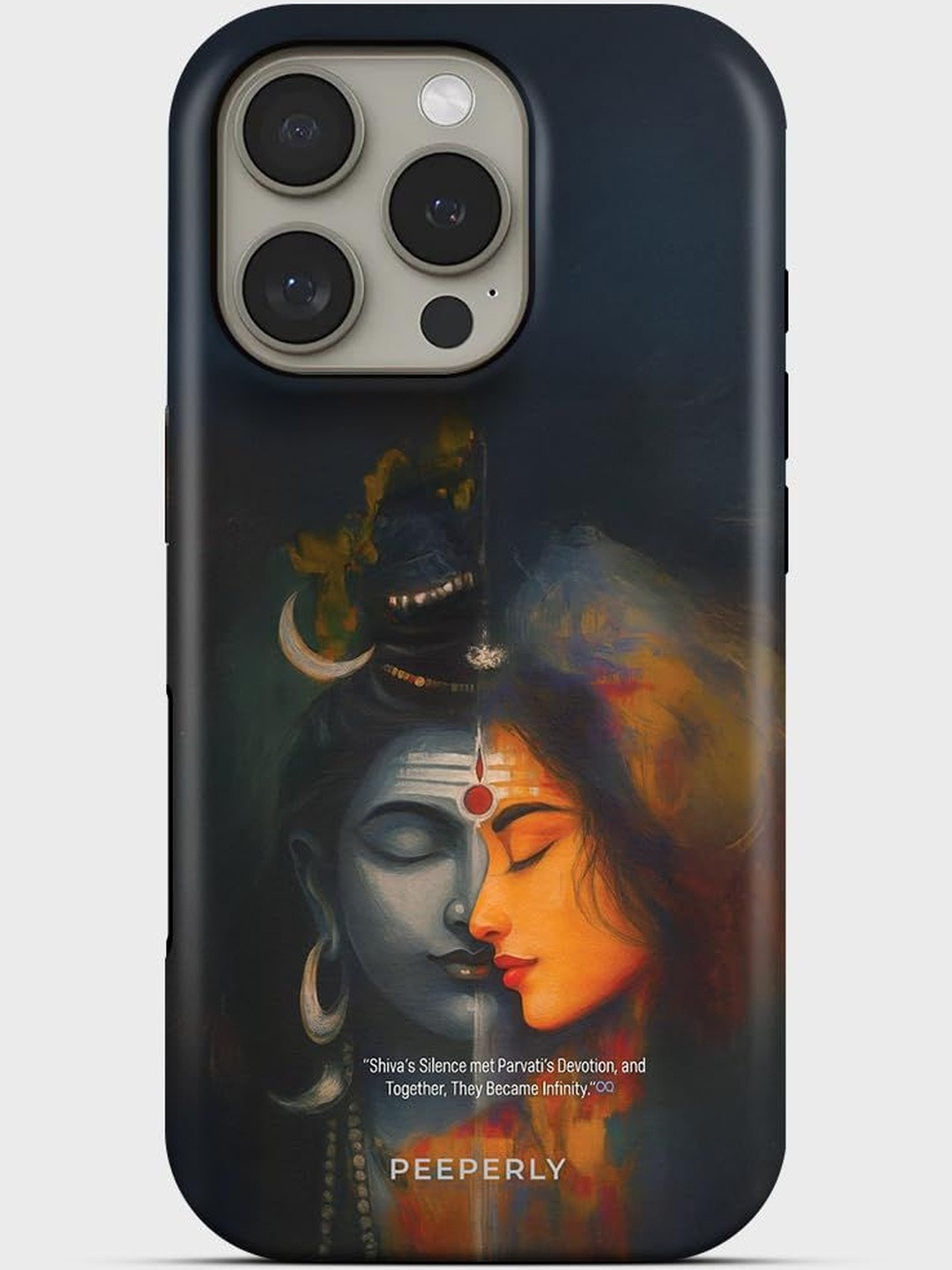 PEEPERLY Unisex iPhone 14 Pro Max Quirky Shiv Infinite Love Impact Resistant Back Case