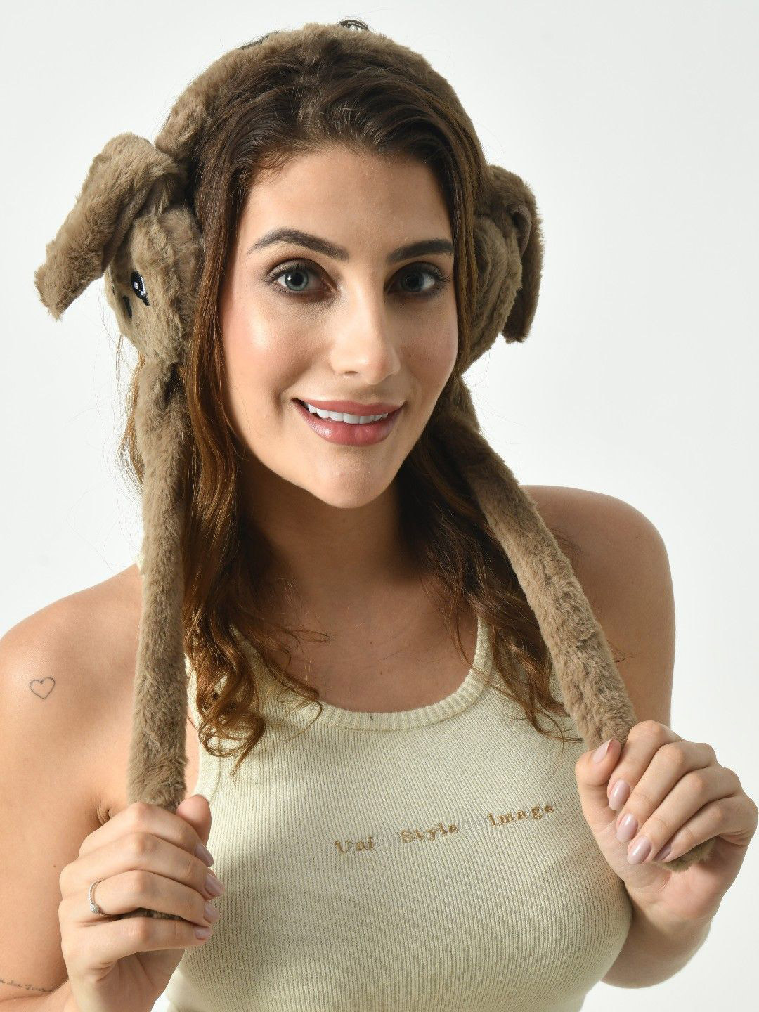 PIFTIF Women Woolen Earmuffs Cap