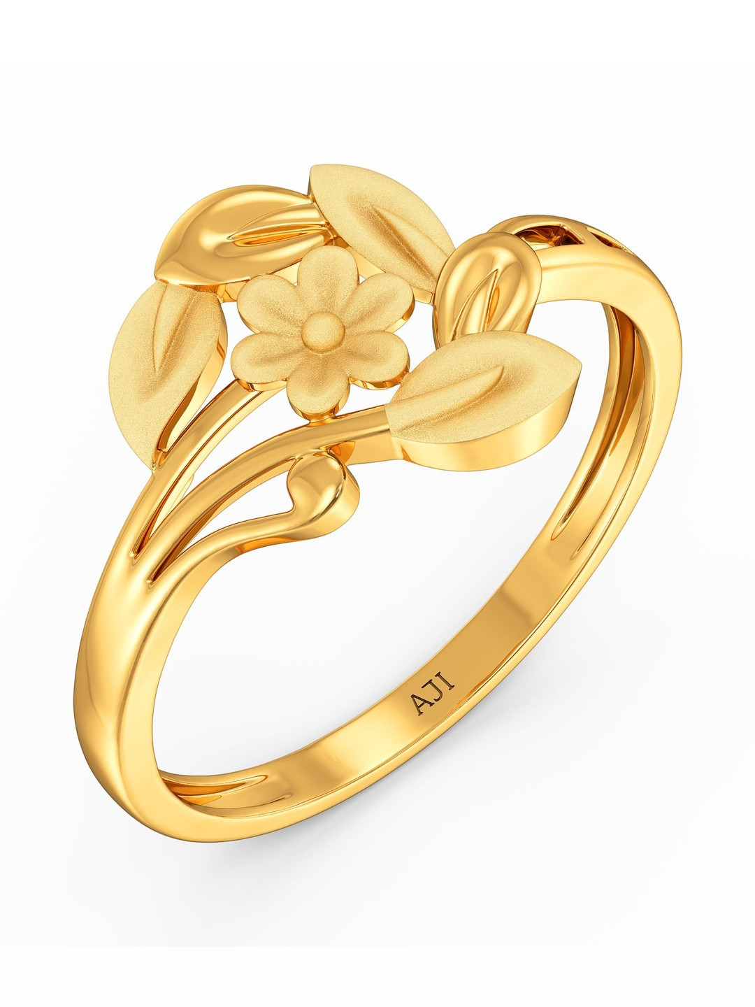 Joyalukkas Women 22Kt Gold Blossomy Finger Ring - 2.377 g