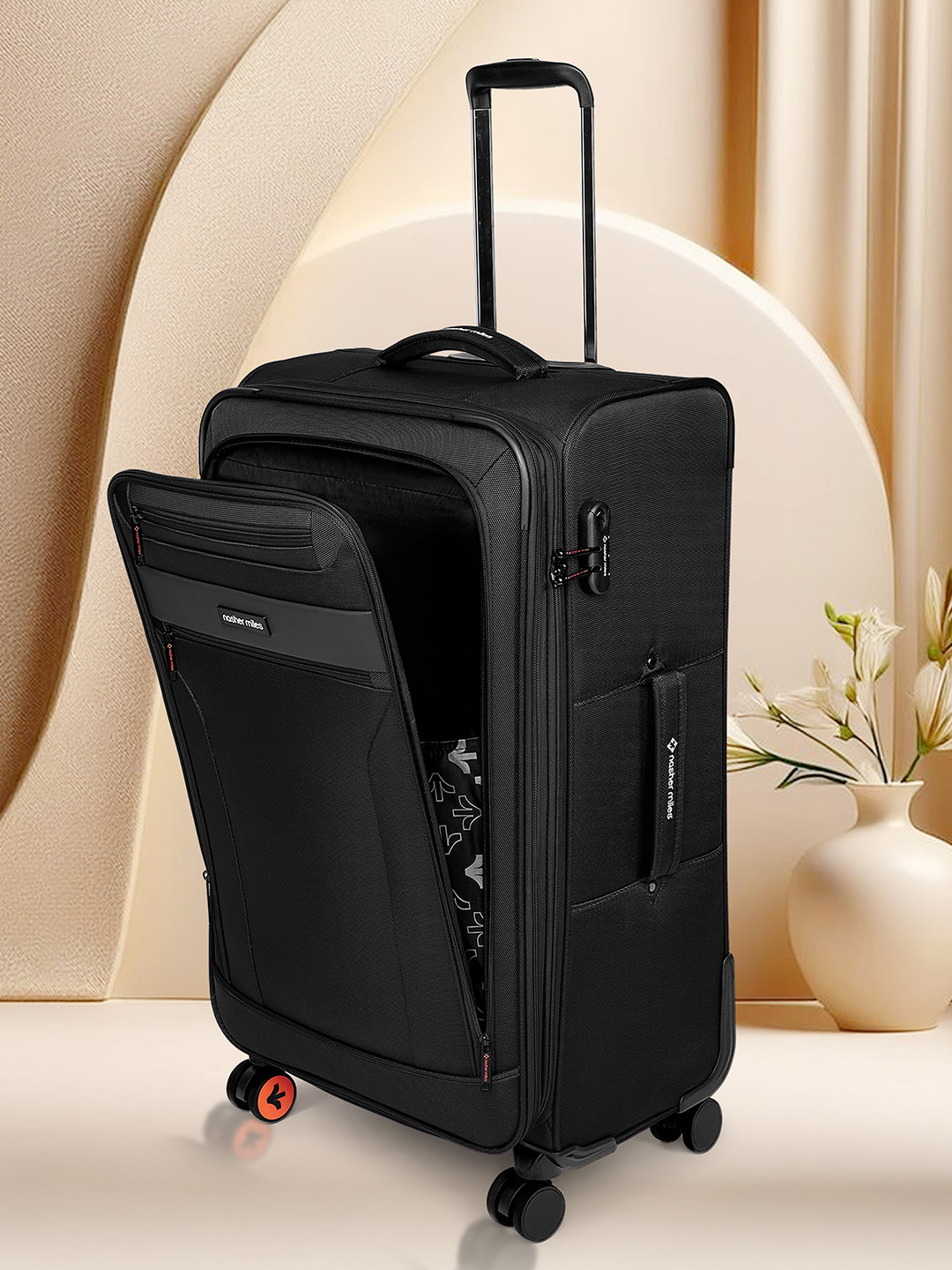 Nasher Miles Soft-Sided Large Trolley Suitcase