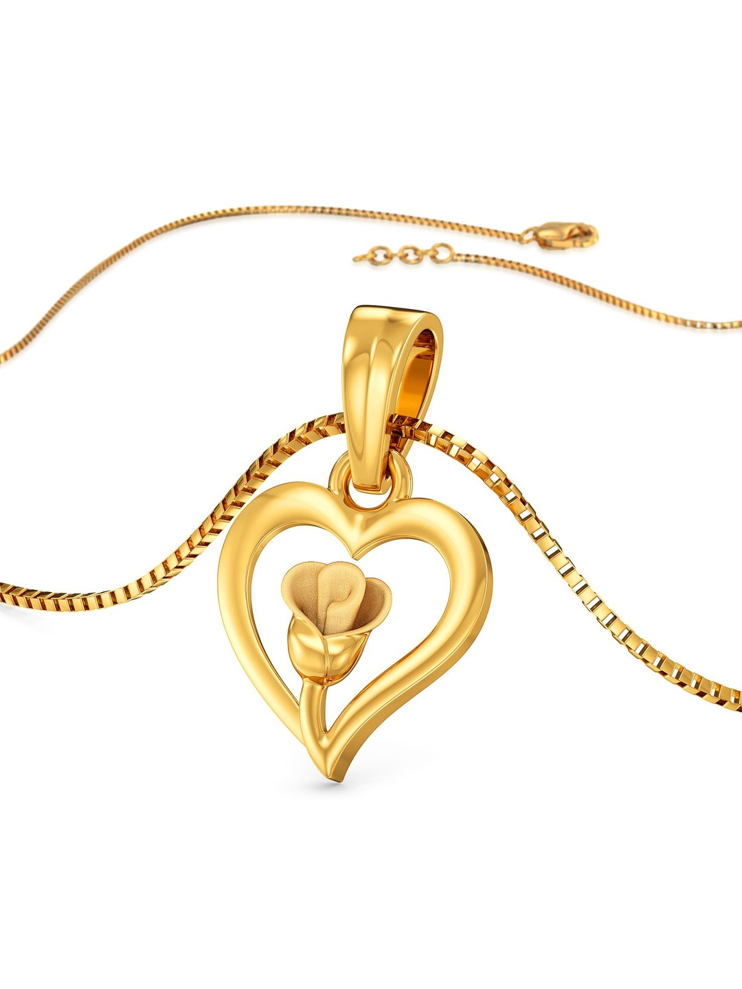 Joyalukkas 22Kt Gold Love Blossom Pendant - 1.47 g