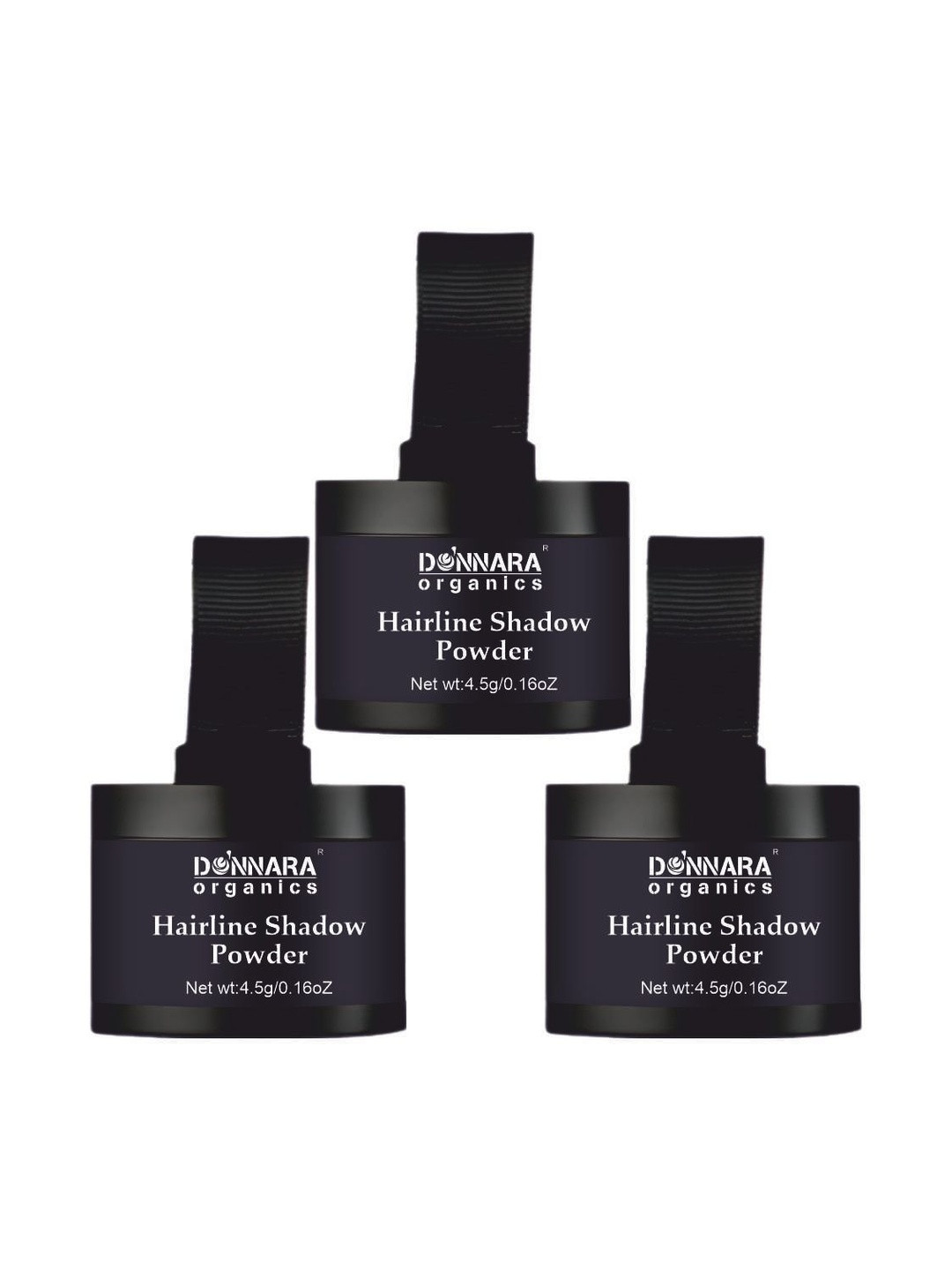 Donnara Organics Set Of 3 Hairline Shadow Powder - 4.5 g Each - Black