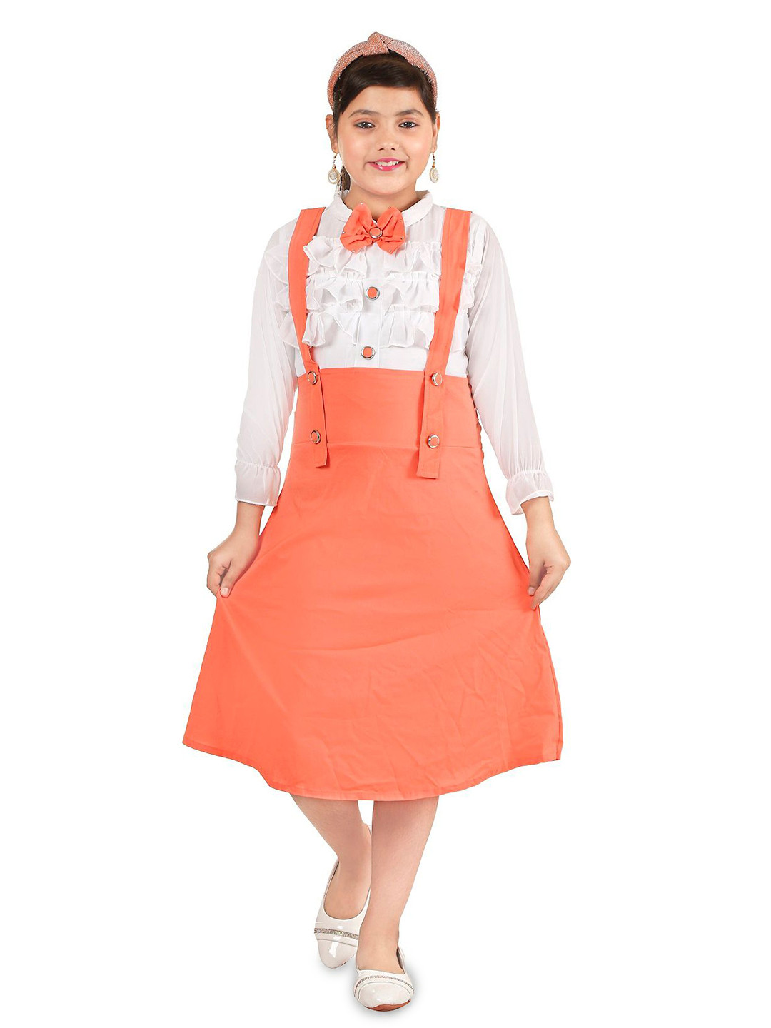 Nickys Disegno Girls Knee Length Cotton A-Line Dress