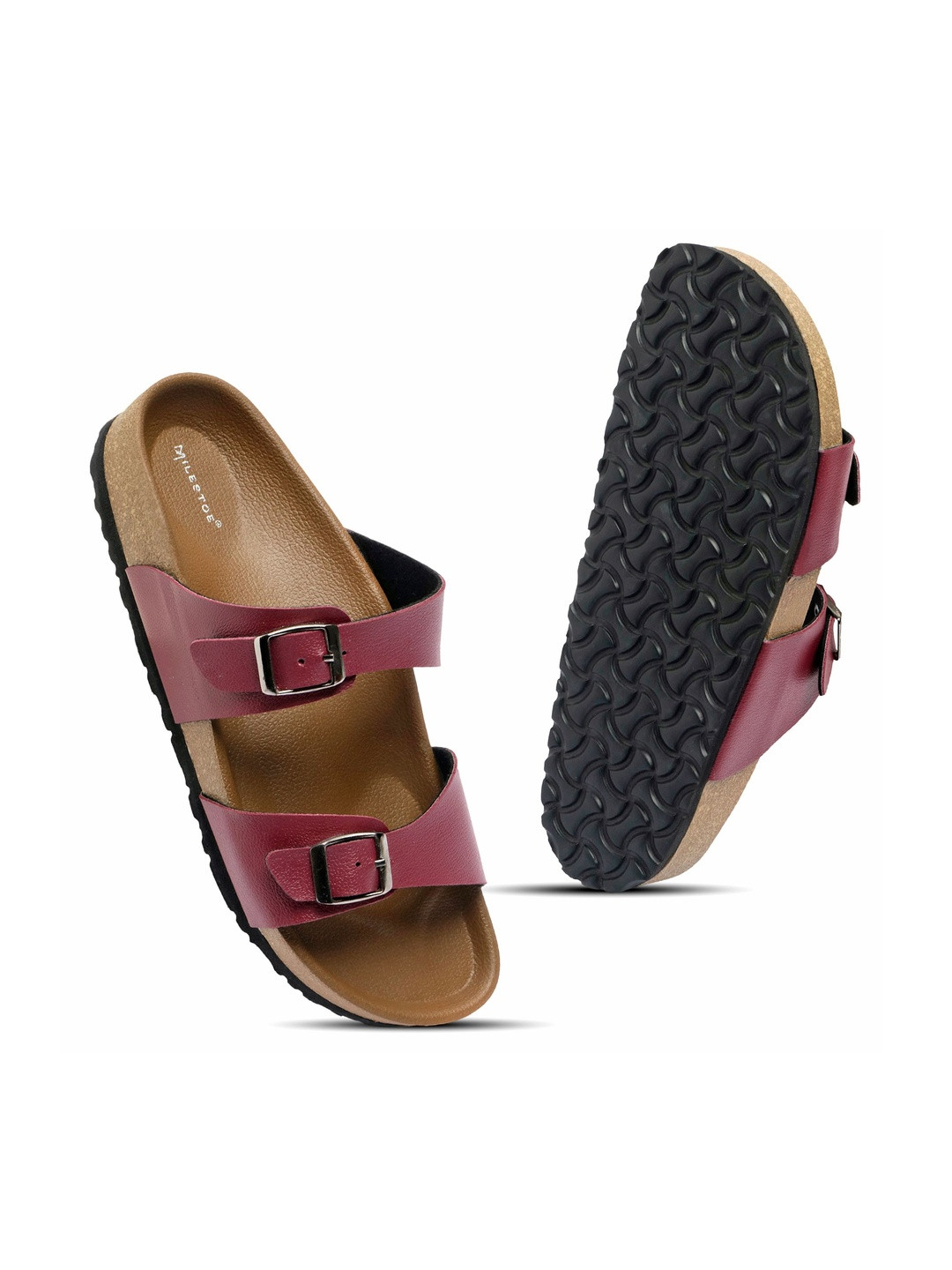 MILESTOE Women Open Toe Flats With Buckles