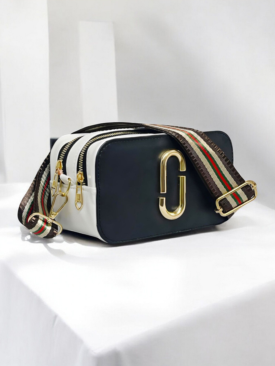 CLARIS JAMES Women PU Detachable Sling Strap Sling Handbags