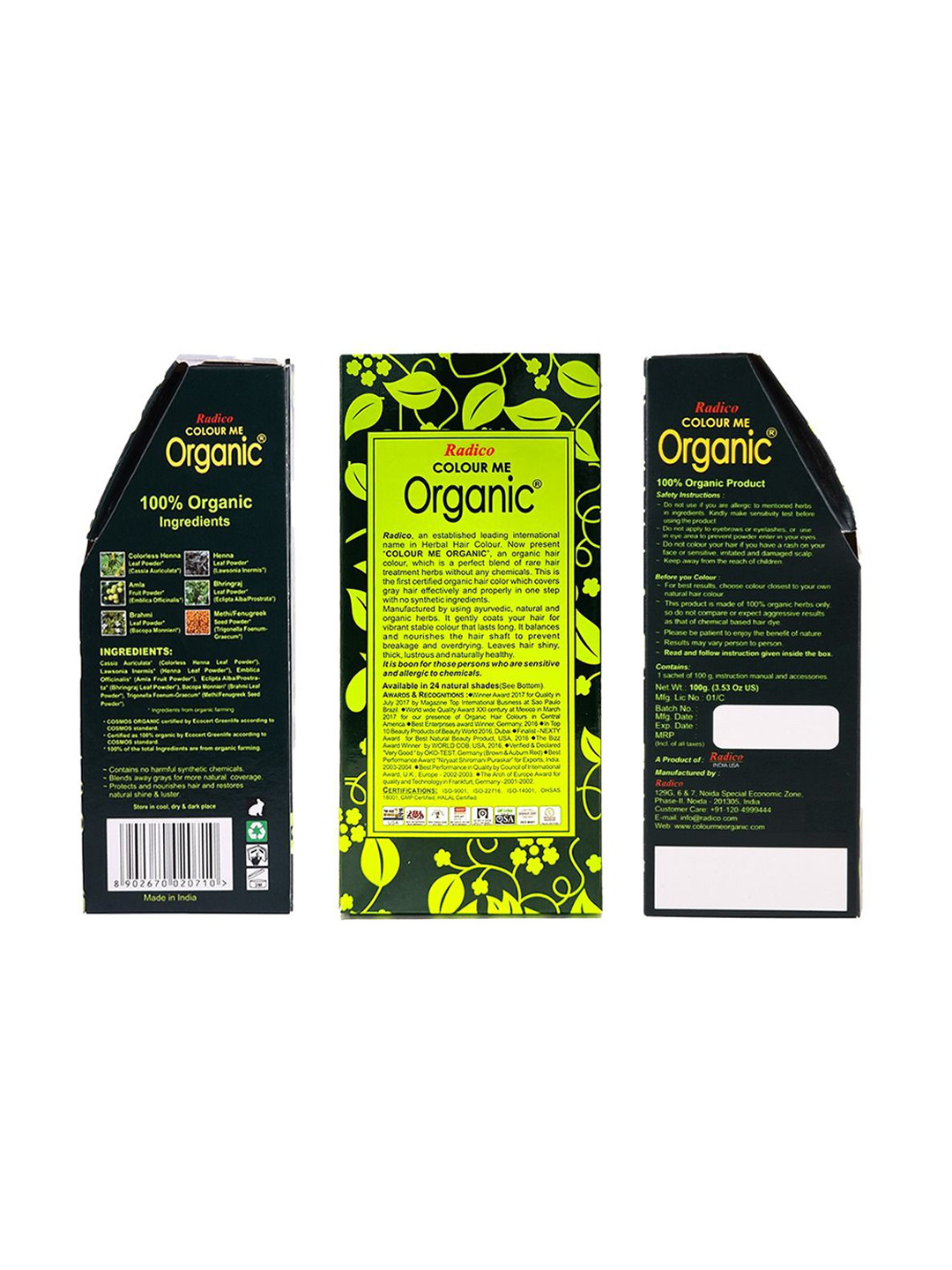 Radico Colour Me Organic Hair Colour- 100 g- Beige Blonde