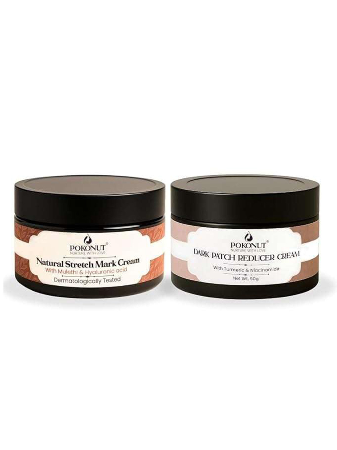 Pokonut Flawless Skin Combo - 1 Stretch Mark Cream & 1 Dark Patch Cream