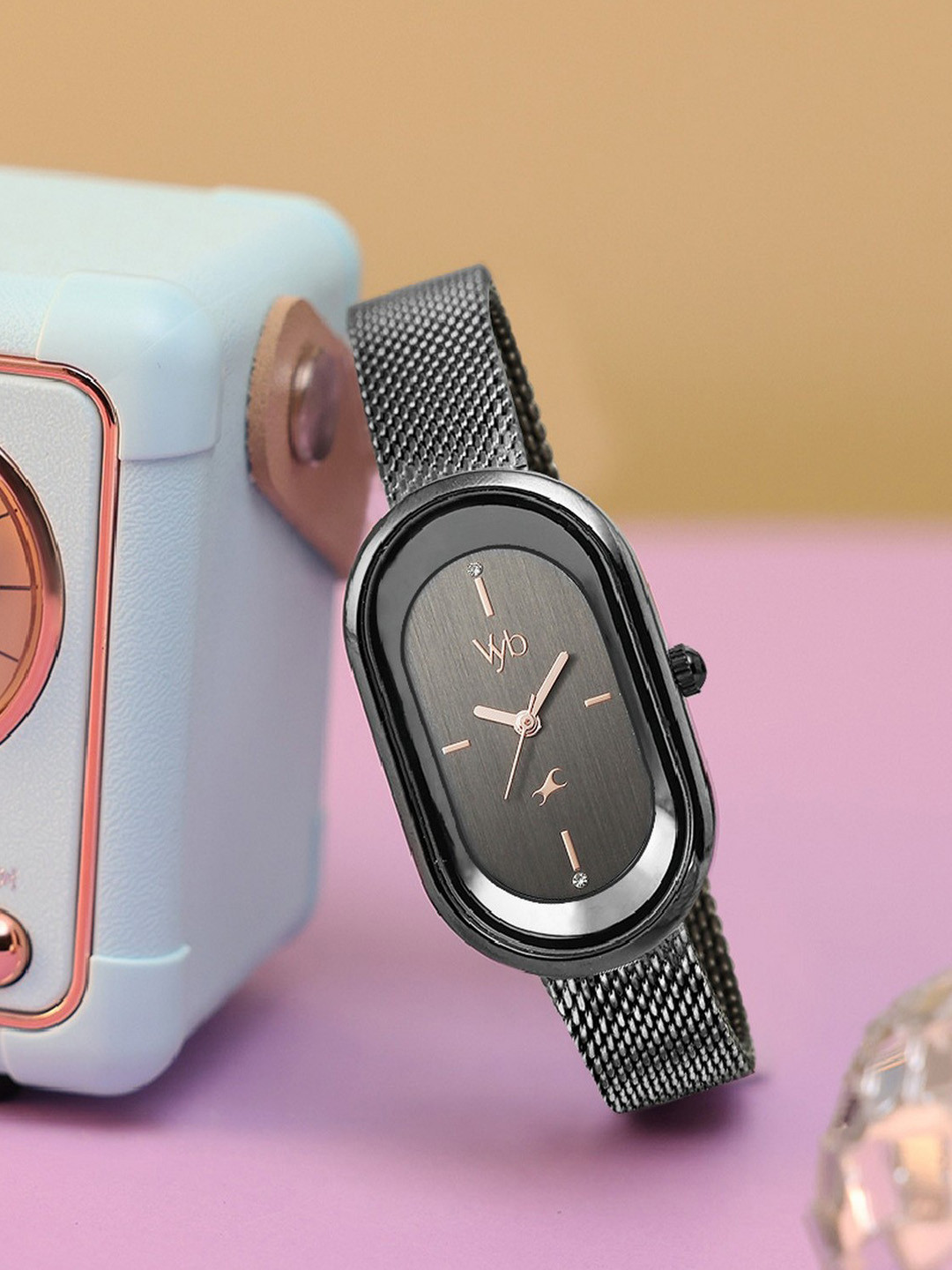 Fastrack Women Vyb 6.0 Mirage  Dial & Straps Analogue Running Watch FV60095QM01