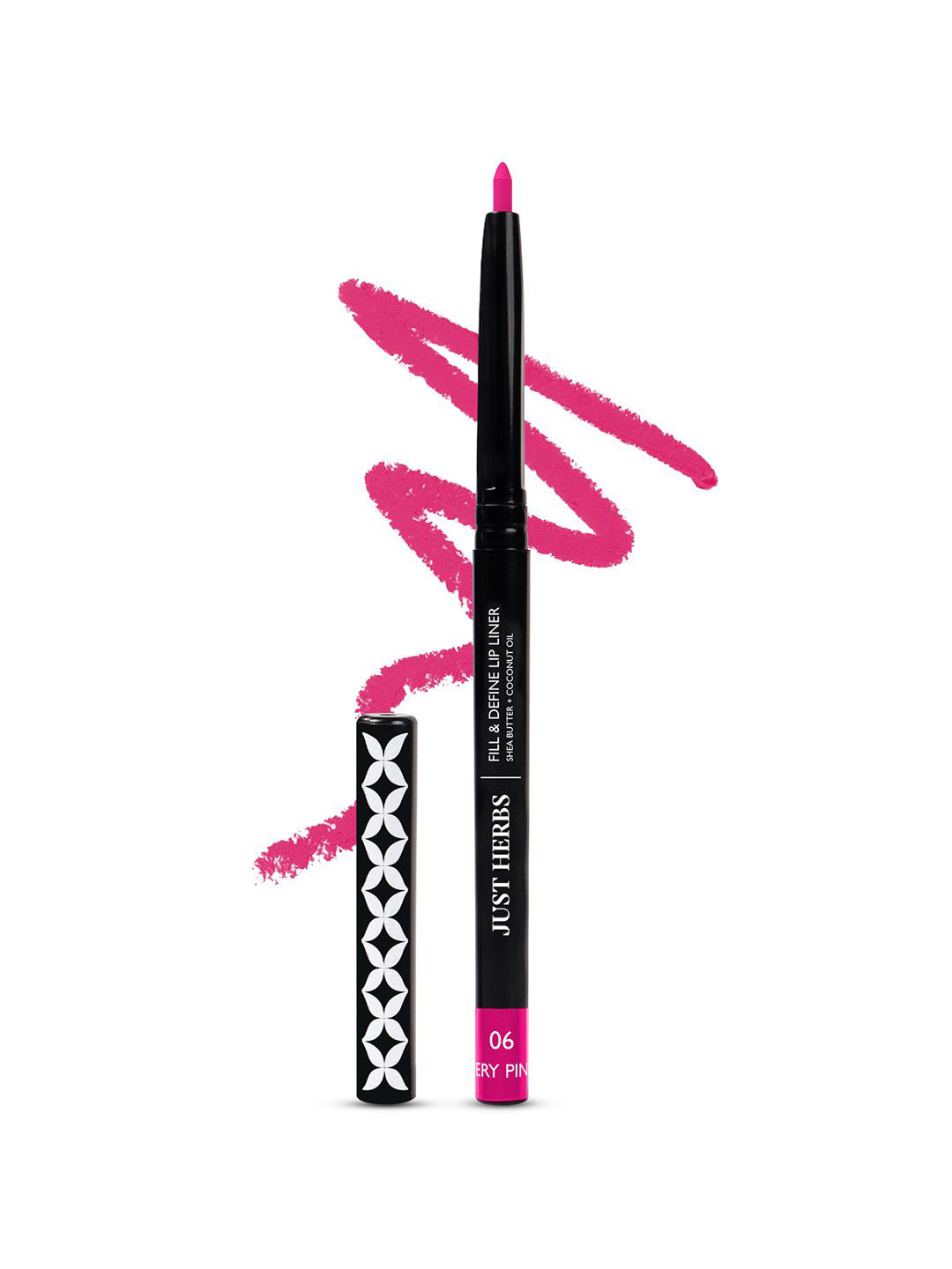 Just Herbs Fill & Define Matte Finish Lip Liner - 0.3g Shade - Fiery Pink - 06