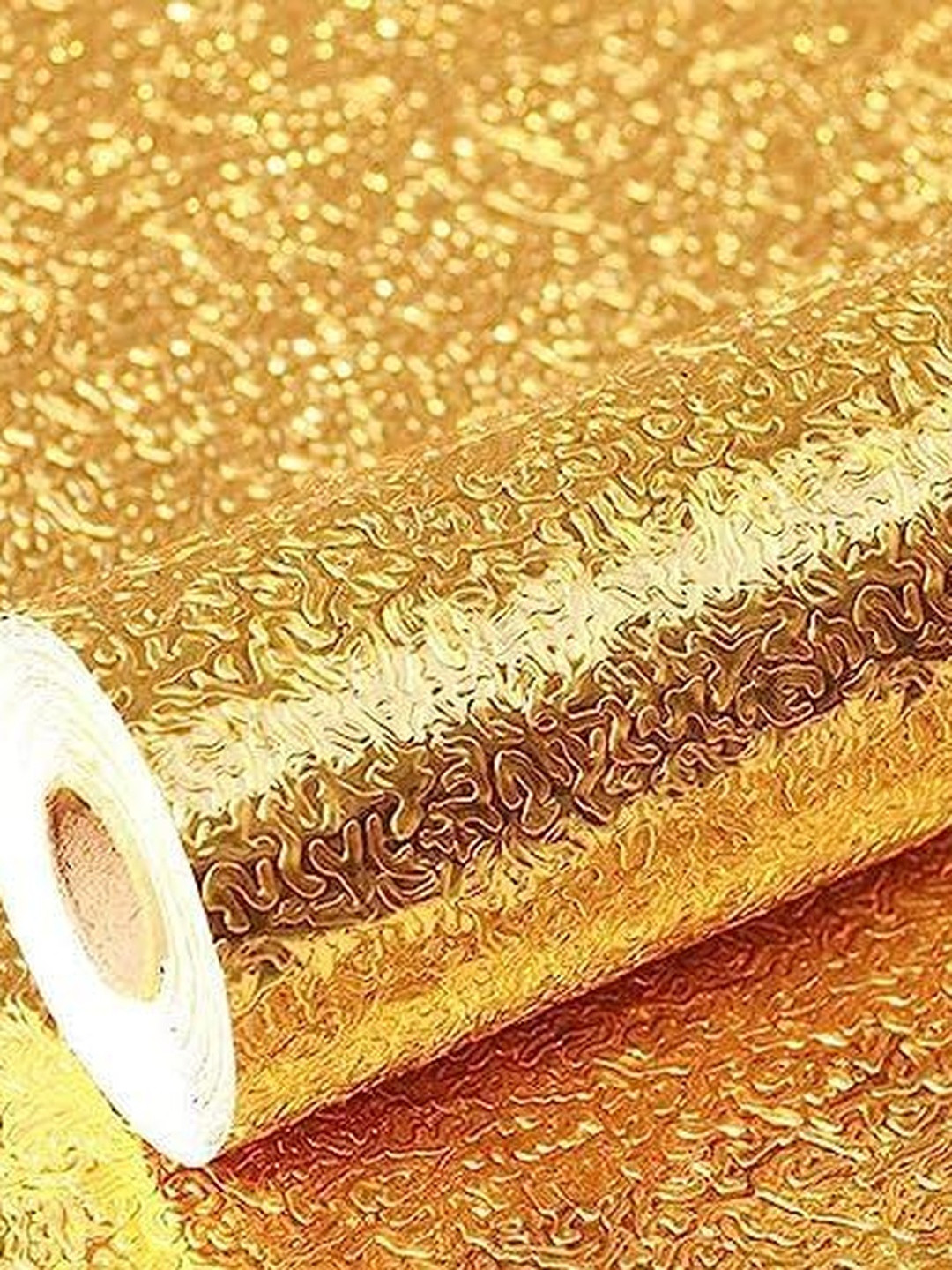 SARVARI Gold-Toned & Brown Printed Self Adhesive Wall Sticker