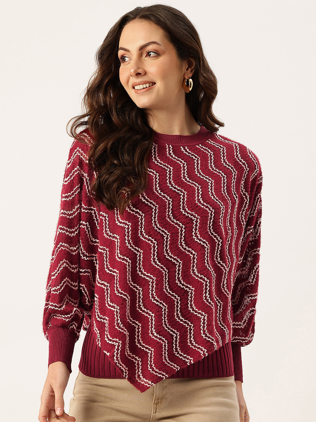 APSLEY Floral Self Design Layered Pullover