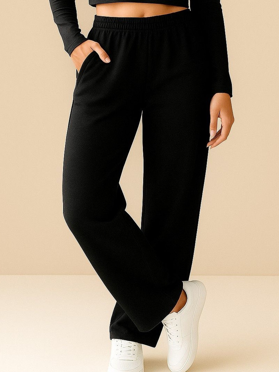 SHAHVEER CREATION Women Textured Relaxed Fit Track Pants