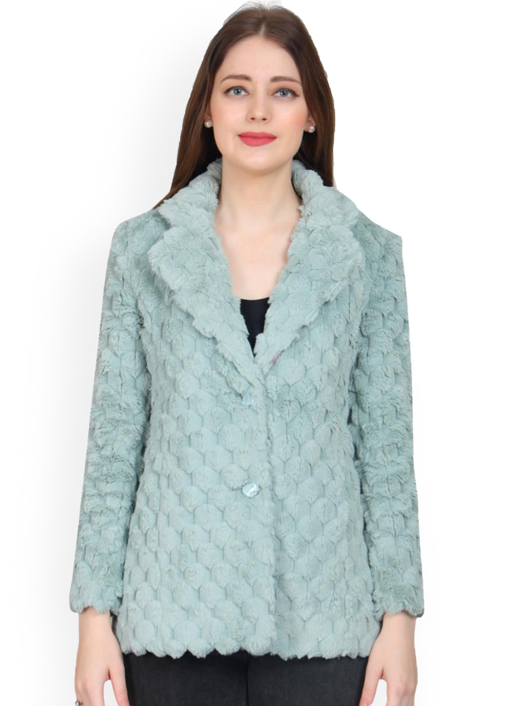 YOUNG CLUB CLASSIC Women Single-Breasted Notched Collar Neck Long Sleeves Overcoat Coats