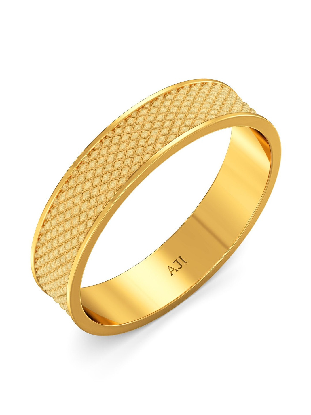 Joyalukkas Men 22Kt Gold Opulent Modern Band Finger Ring - 3.49 g