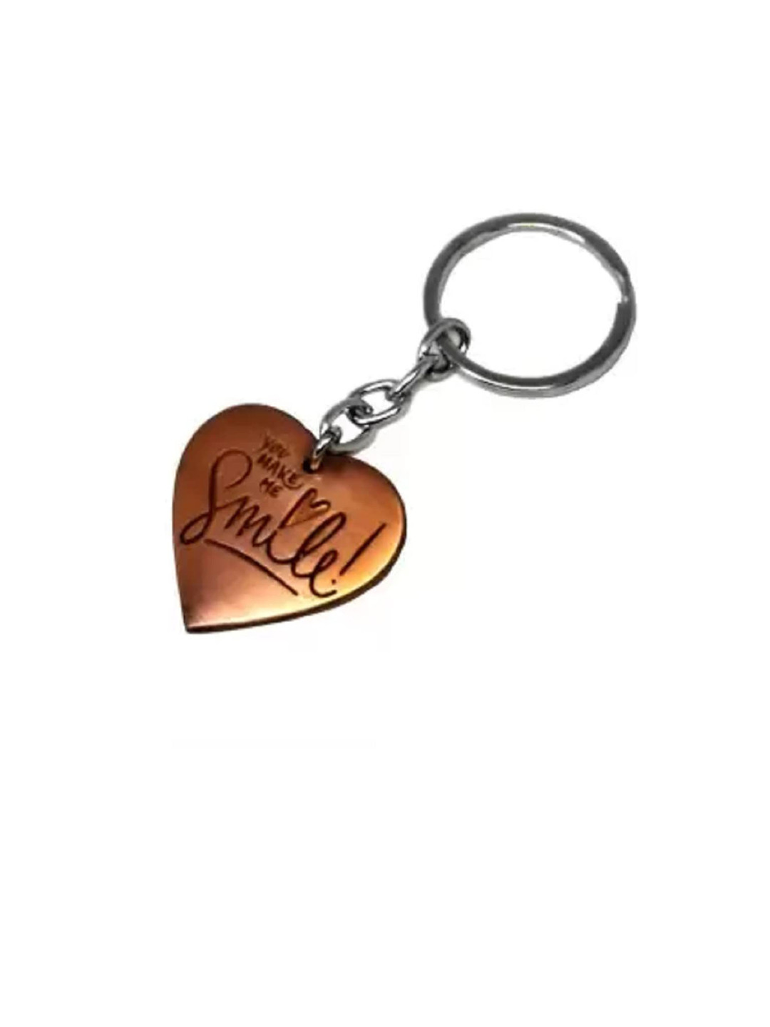 AUGEN Premium Smile Heart-Charm Gifting Key Chain