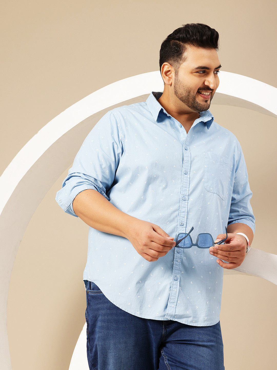 Sztori Plus Size Comfort Pure Cotton Casual Shirt