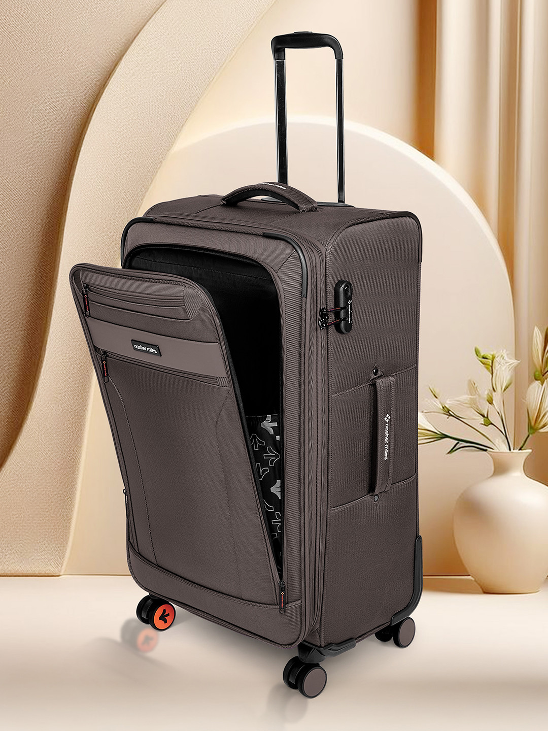 Nasher Miles Soft-Sided Large Trolley Suitcase