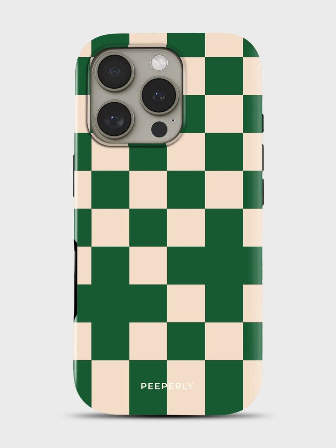 PEEPERLY Unisex iPhone 14 Pro Geometric Ivy League Crystal Impact Resistant Back Case
