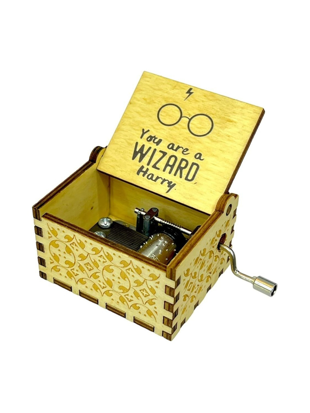 AUGEN Unisex Music Box Gift- Wooden Classic Music Box Curio Showpiece