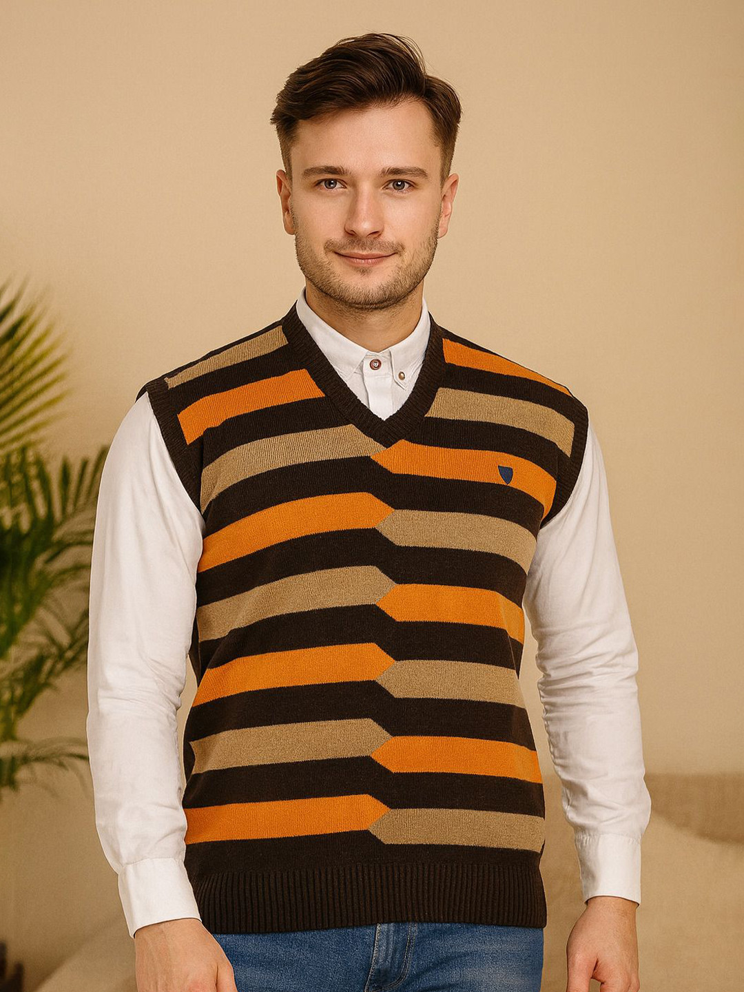 LEE BONEE Men Striped Woollen Pullover