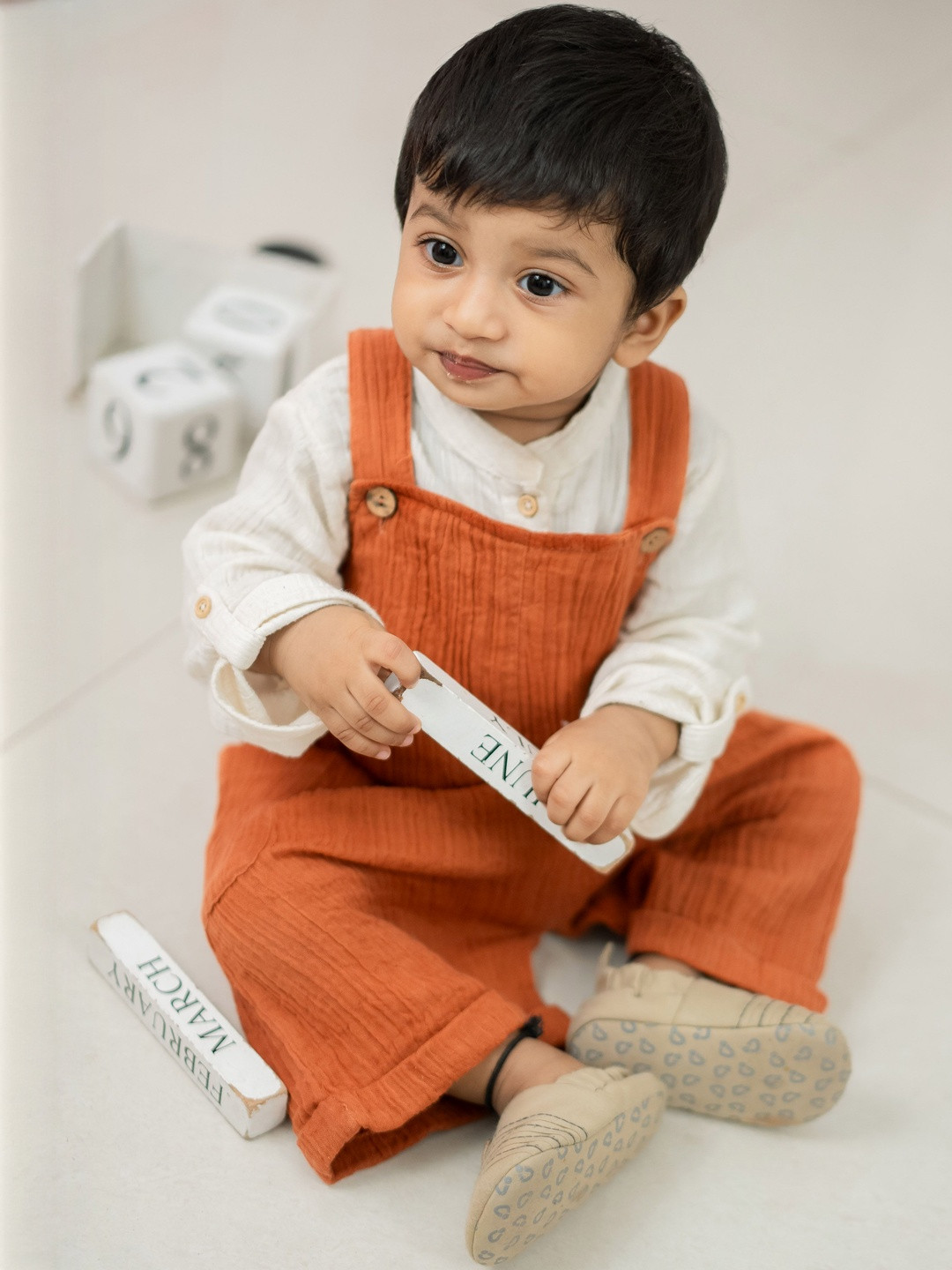 BABY TWINKLES Boys Dungaree With Shirt