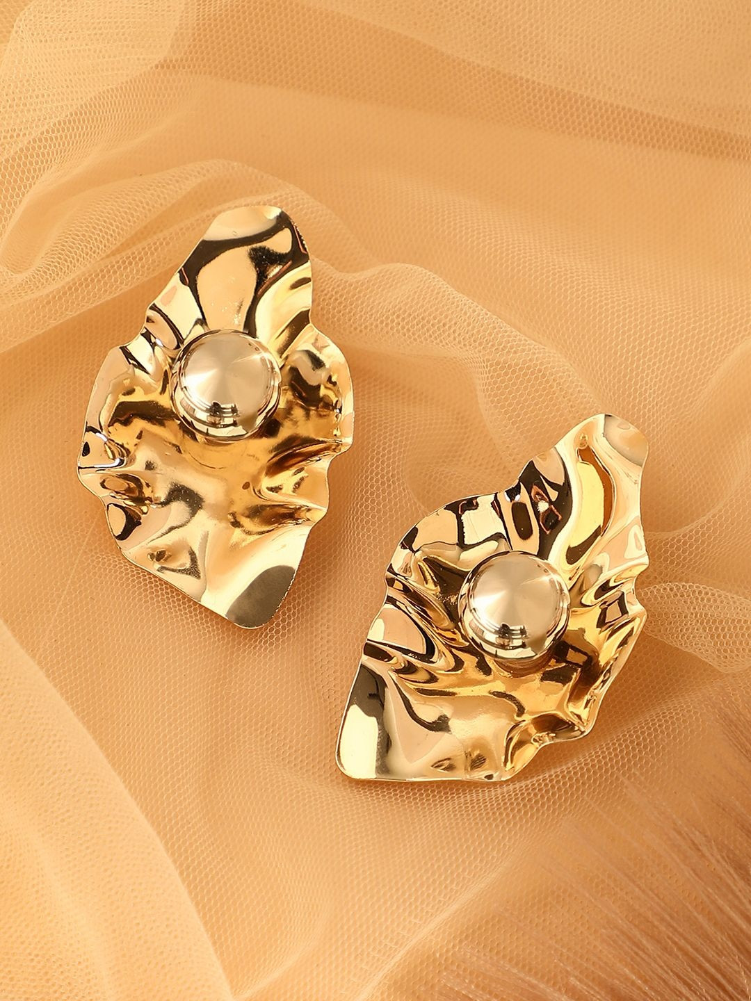 SOHI The Gold-Plated Techno-Flora Contemporary Studs