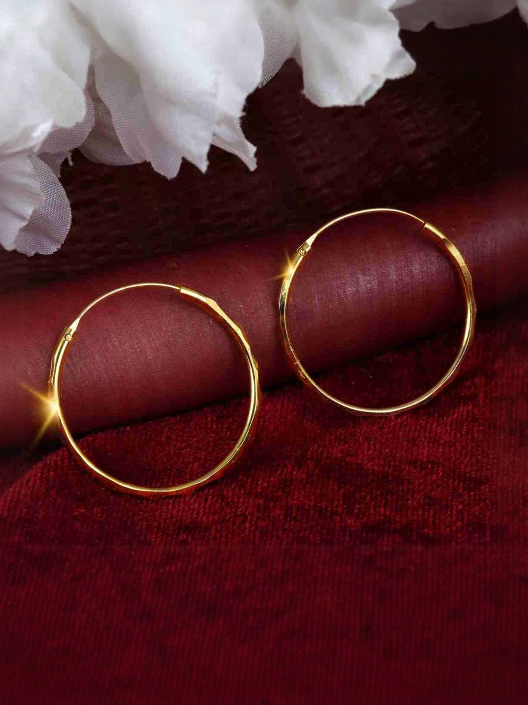 Kanha traders Women Circular Hoop Earrings