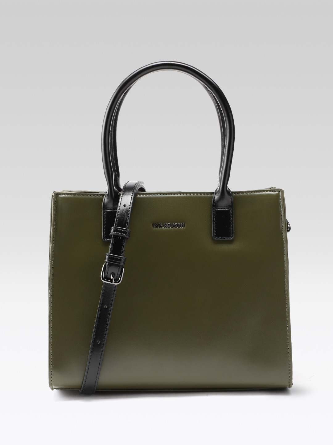 Van Heusen Solid Medium Structured Handheld Bag