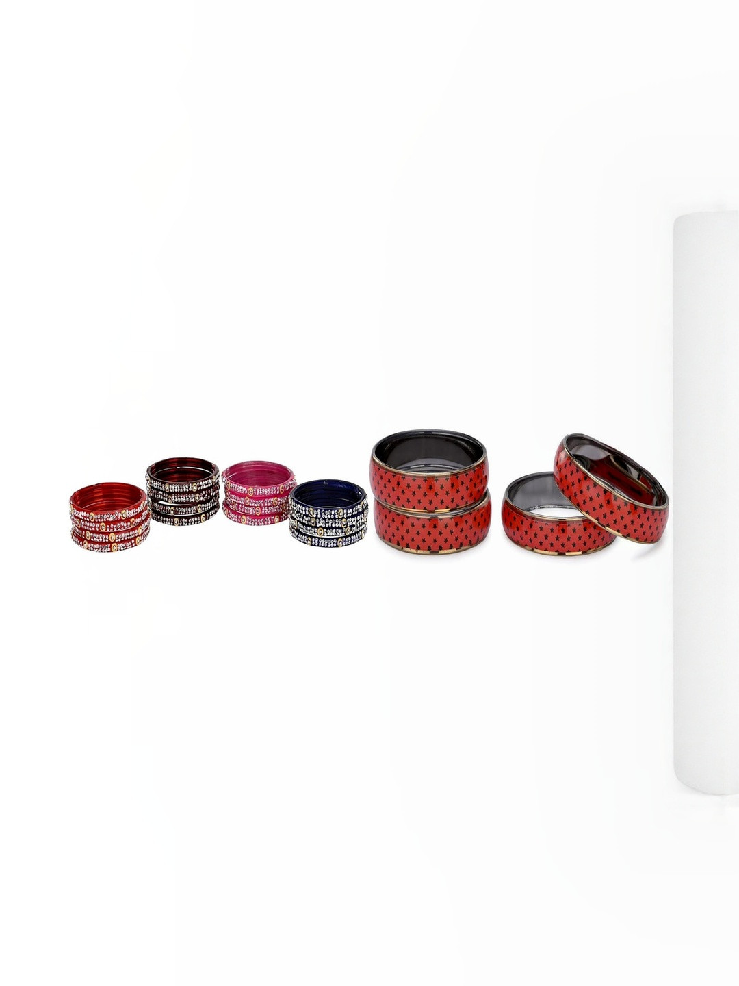 SOMIL Set of 20 Enamelled Glass Bangle