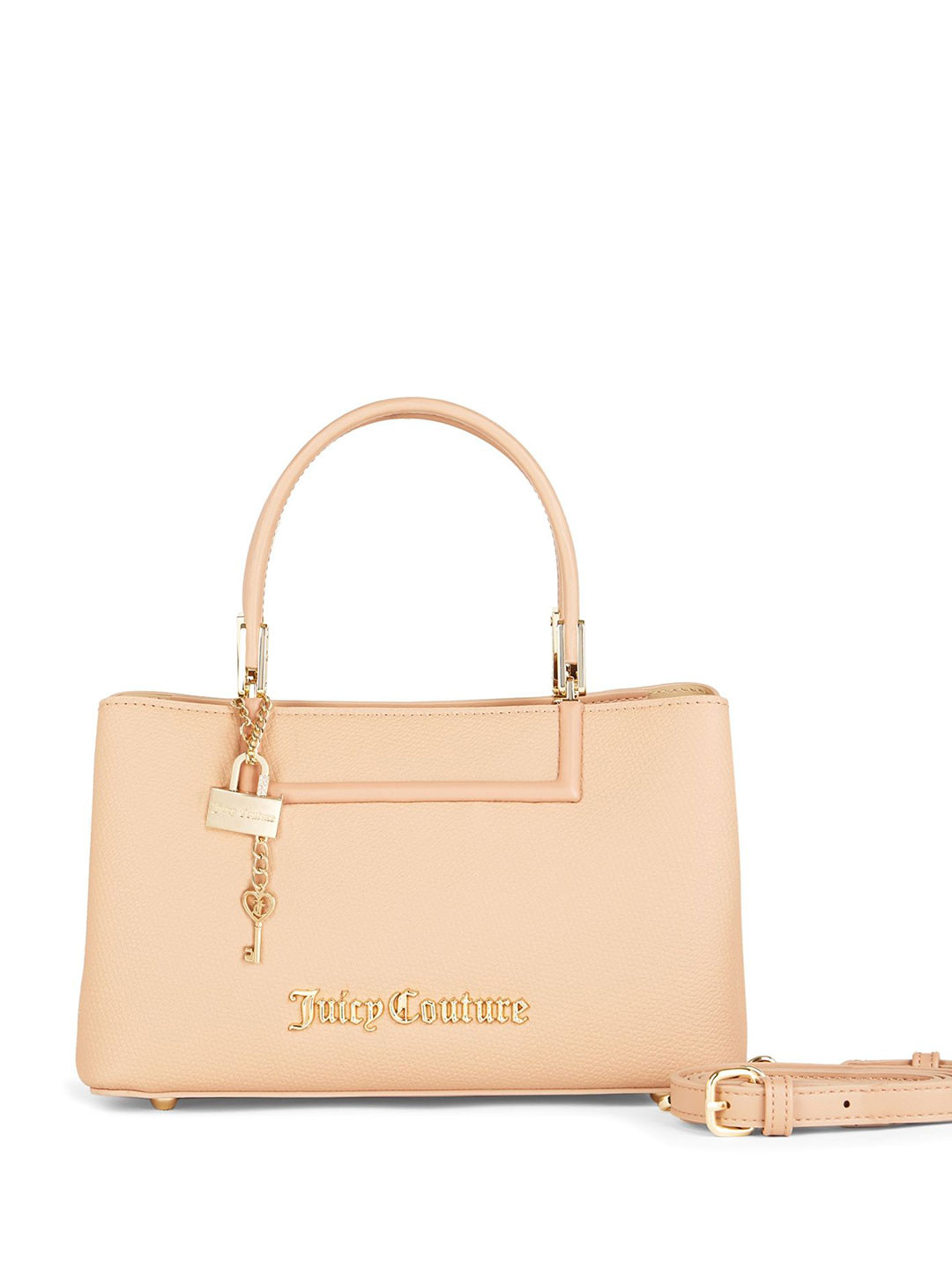 Juicy Couture Lock & Key Women Solid Baguette Buckle Detail Handheld Bag