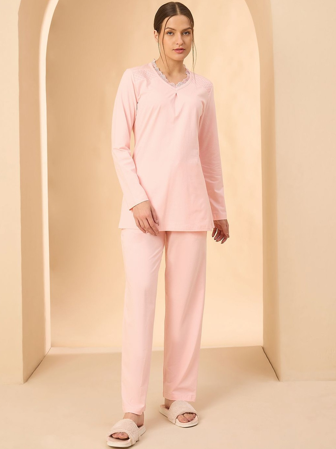 Sweet Dreams V-Neck Pure Cotton Top & Pyjamas