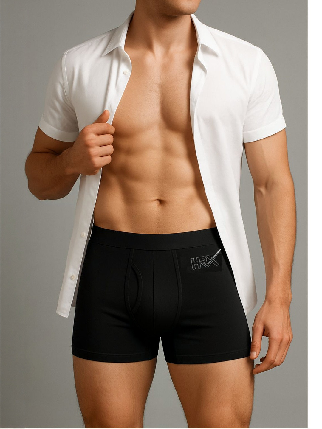 HRX by Hrithik Roshan Pack Of 2 Flexible Elastic Waistband Irritation-Free Trunks