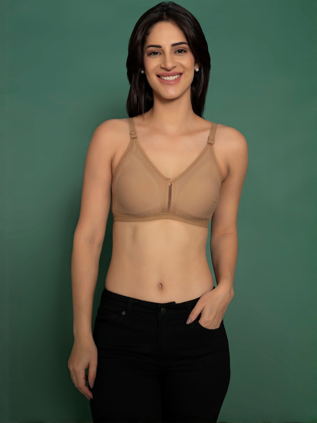 DressBerry Pack Of 2 Cotton Non Padded Half Coverage Bras