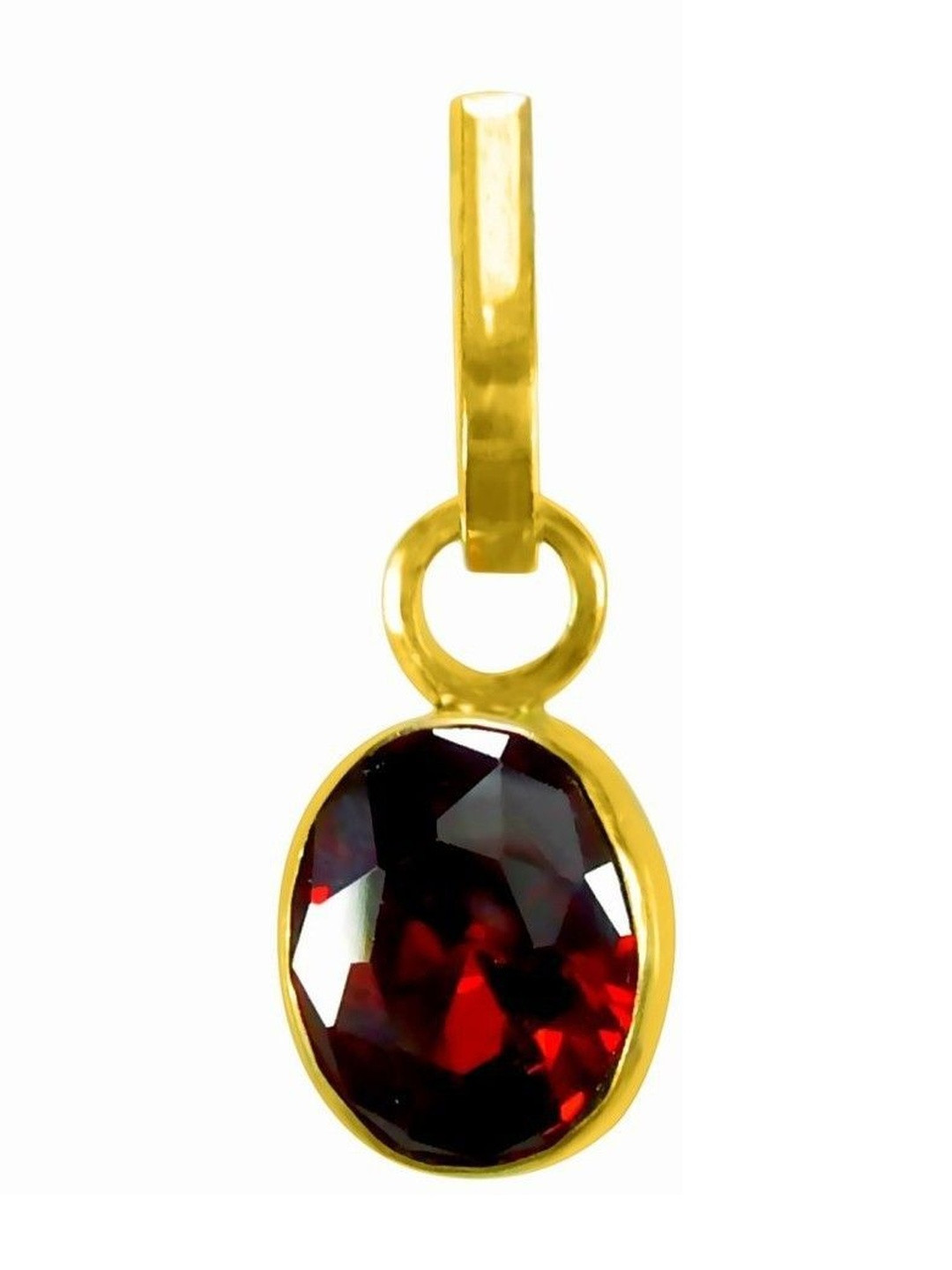 RAVIOUR LIFESTYLE  Unisex 4.25 Ratti 5 Dhaatu Garnet Sterling Pendant