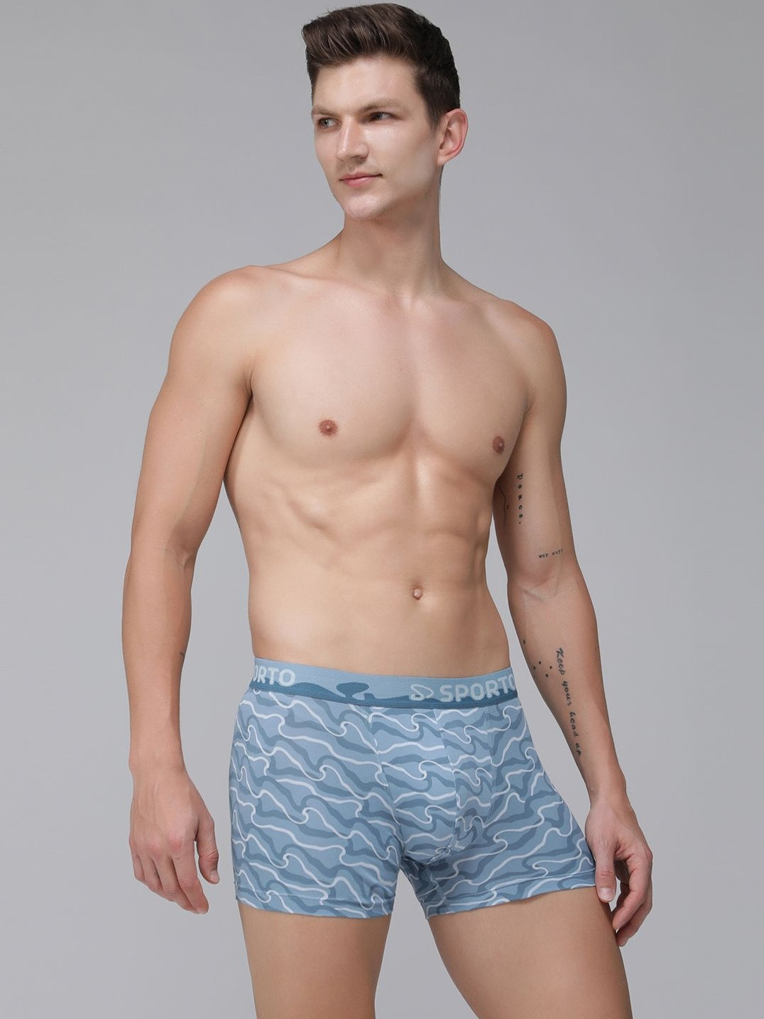 MACHO Men Pack Of 5 Printed 3D fit Short Trunks