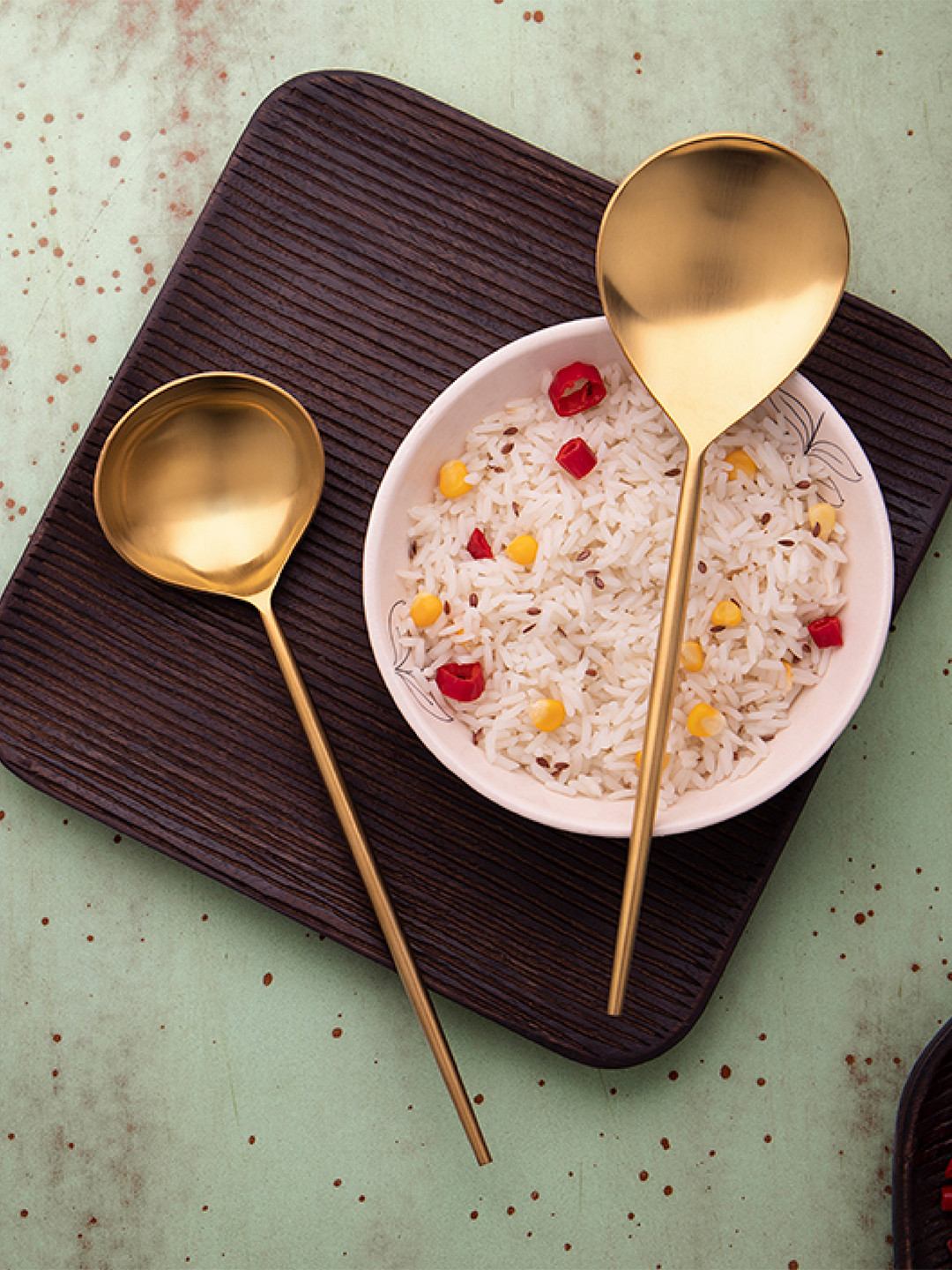 ellementry 2 Pieces Gold-Toned Handcrafted Aura Serving Set