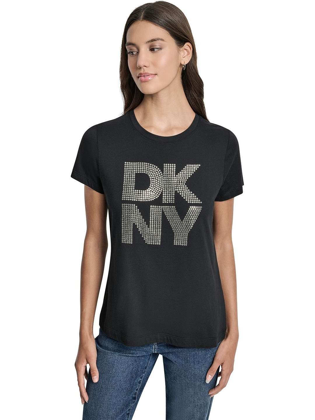 DKNY Embellished Round Neck T-Shirt