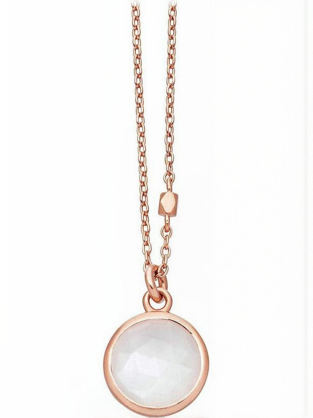 RAVIOUR LIFESTYLE Unisex Gemstone With Asthdhatu Moonstone Circular Shape Brass Pendants