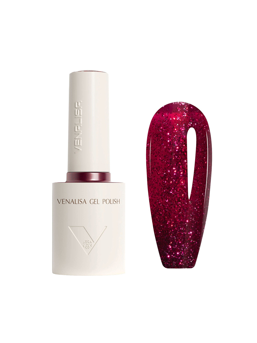 VENALISA Tipsy Rose Hema Free Long Lasting Glitter Gel Nail Polish - 10 ml - Shade 5105