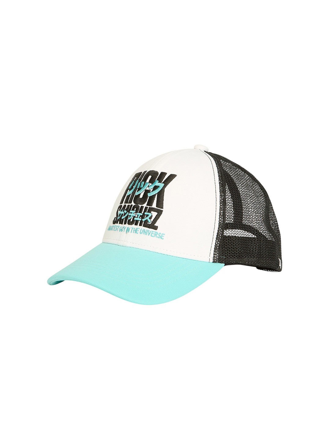 Socksxpress Men Embroidered Green & White Warner Bros Rick and Morty Trucker cap