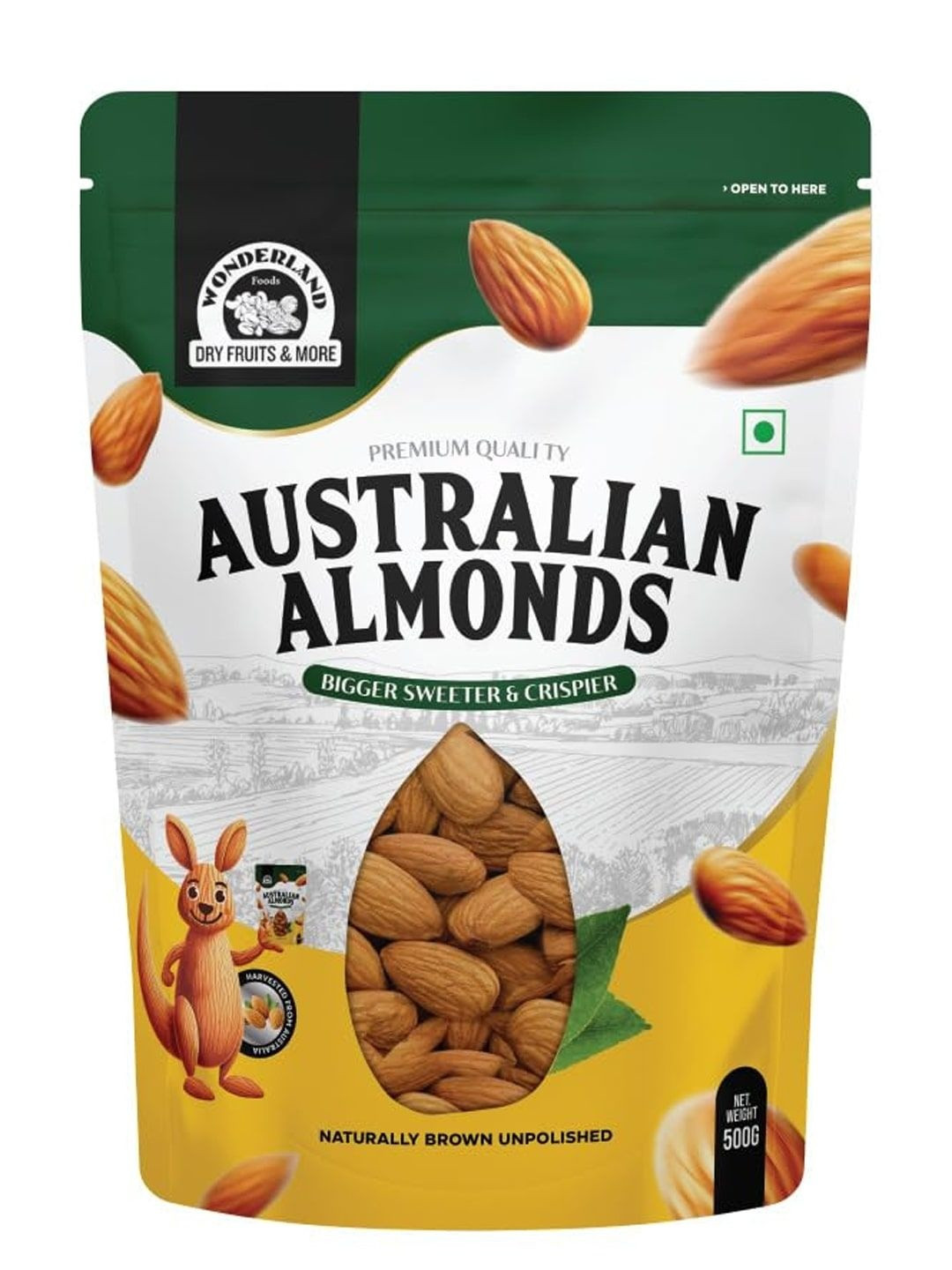 Wonderland Foods Premium Australian Almonds 500g