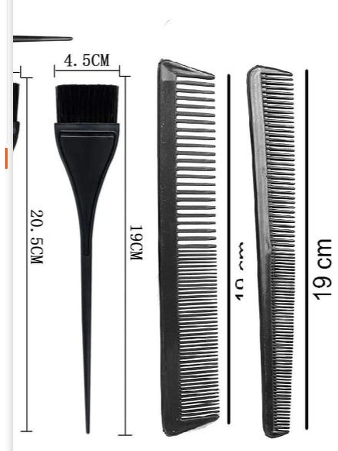 AUXHCYL Set Of 4 Long Lasting Hair Colour Combs Brush With Bowl