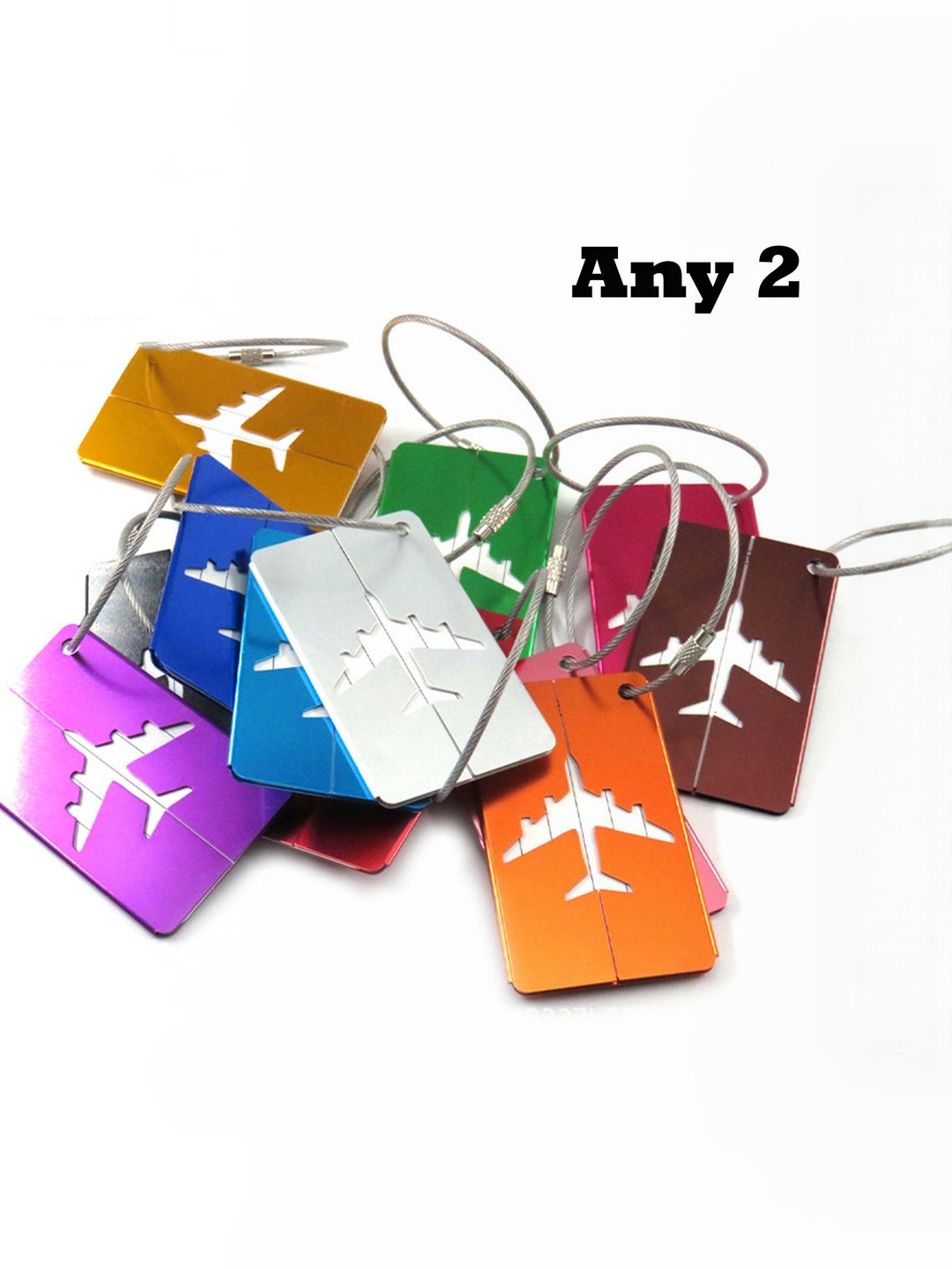 Spiaty Unisex Set of 2 Luggage Tag Travel Accessory