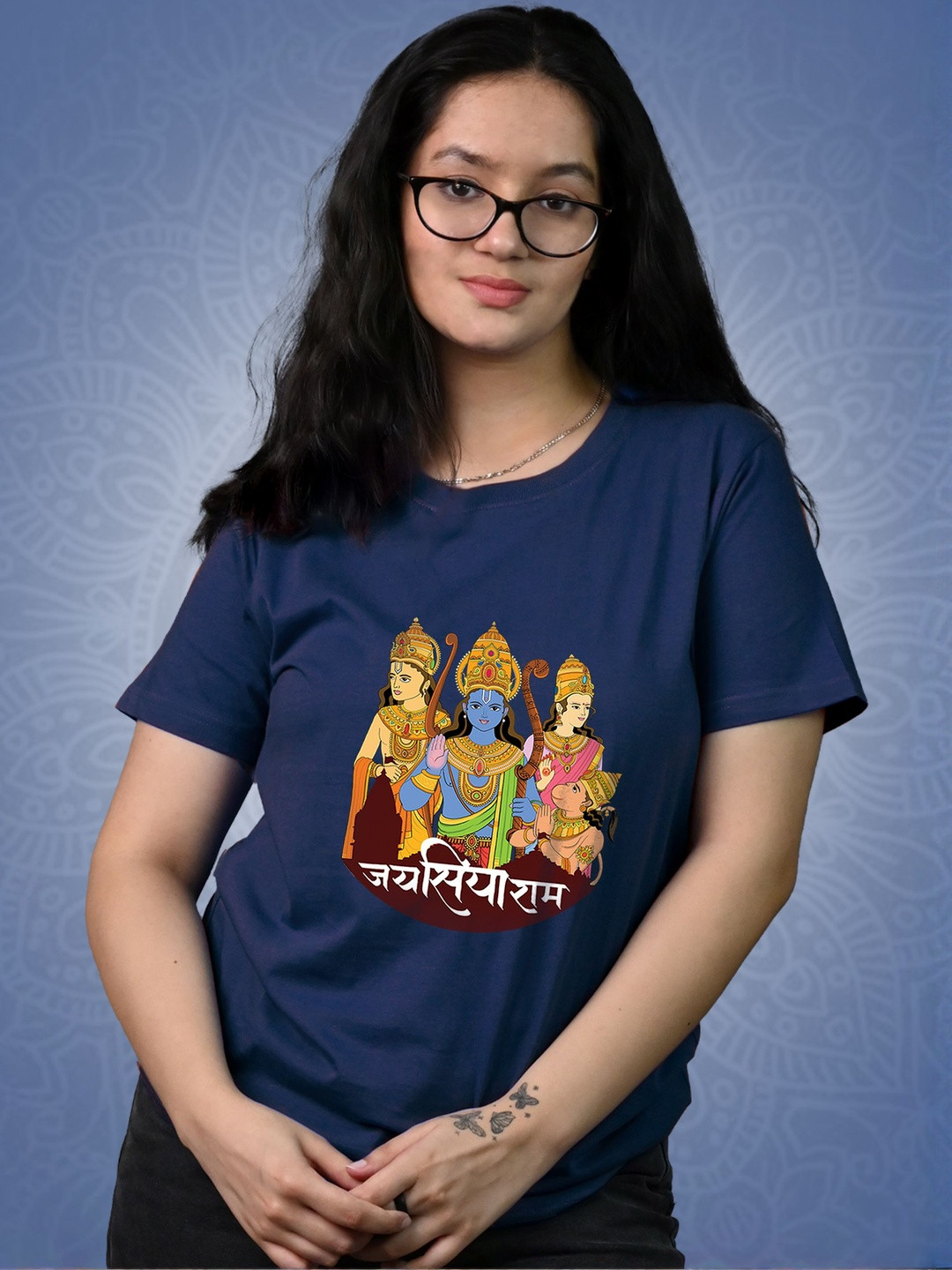 Tedhi Medhi Family Women Round Neck Graphic Printed Cotton T-shirt