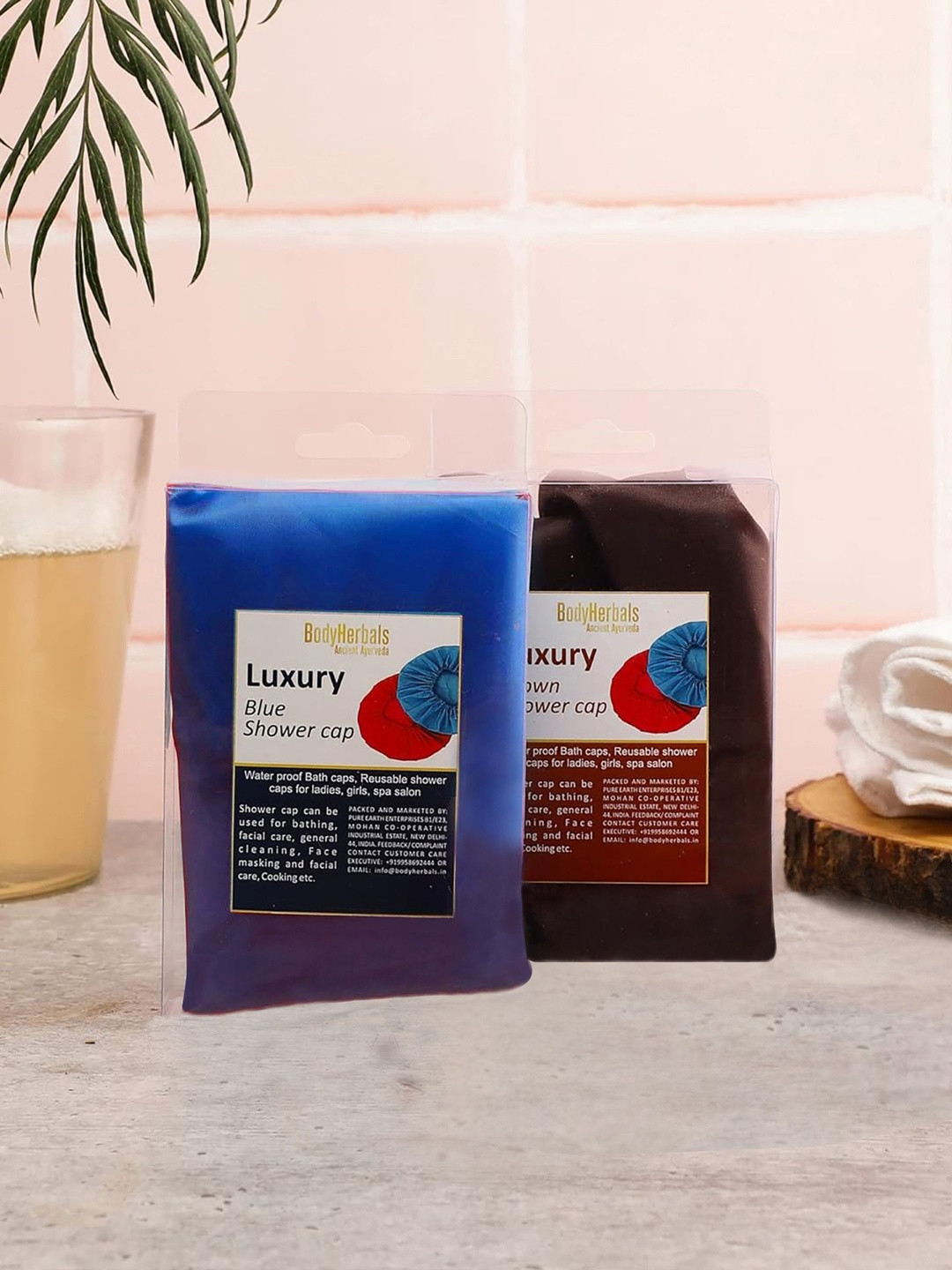 BodyHerbals Set Of 2 Reusable Waterproof Shower Caps
