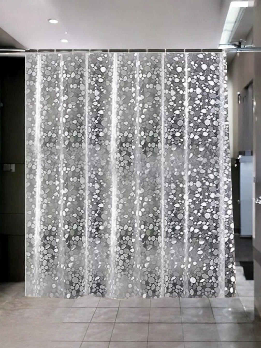 HOME ARK Set of 3 Sheer Ripple Fold Long Door Curtain